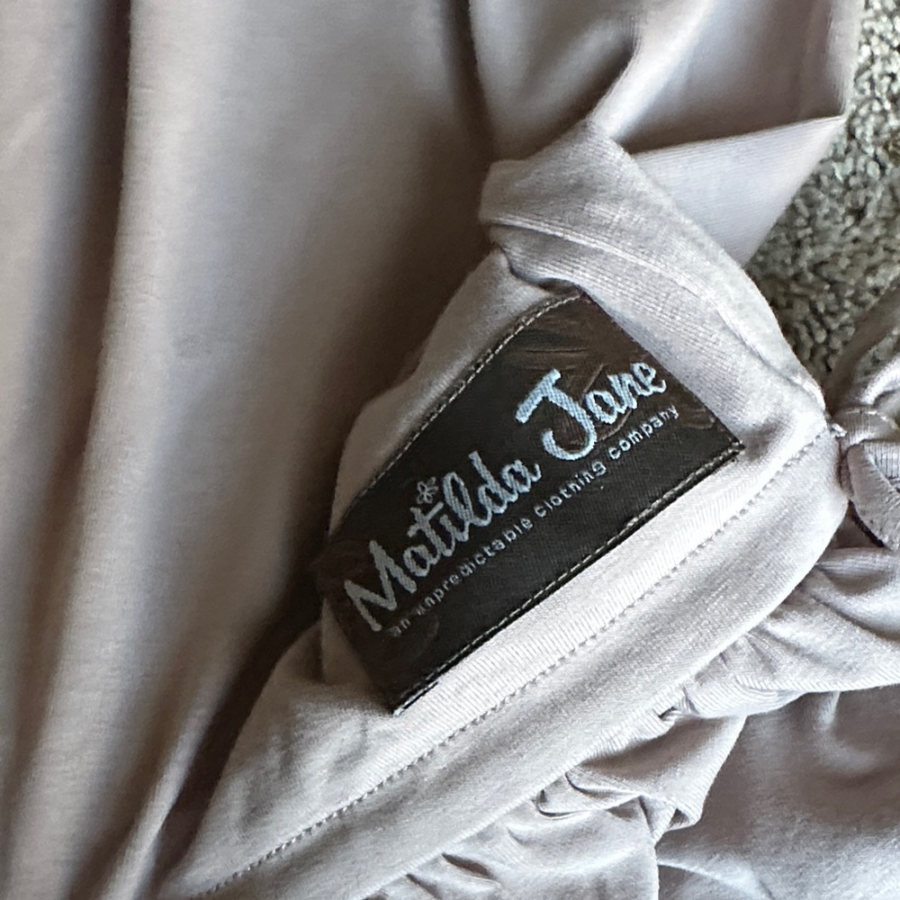 Matilda Jane purple/gray Ruffle Flare Pants - Picture 5 of 7